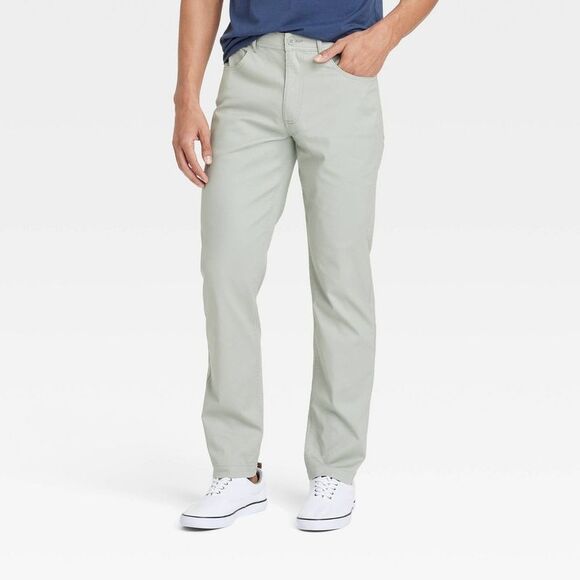 Goodfellow & Co - Men's Comfort Wear Slim Fit 5-Pocket Pants - Goodf Green - Picture 1 of 3